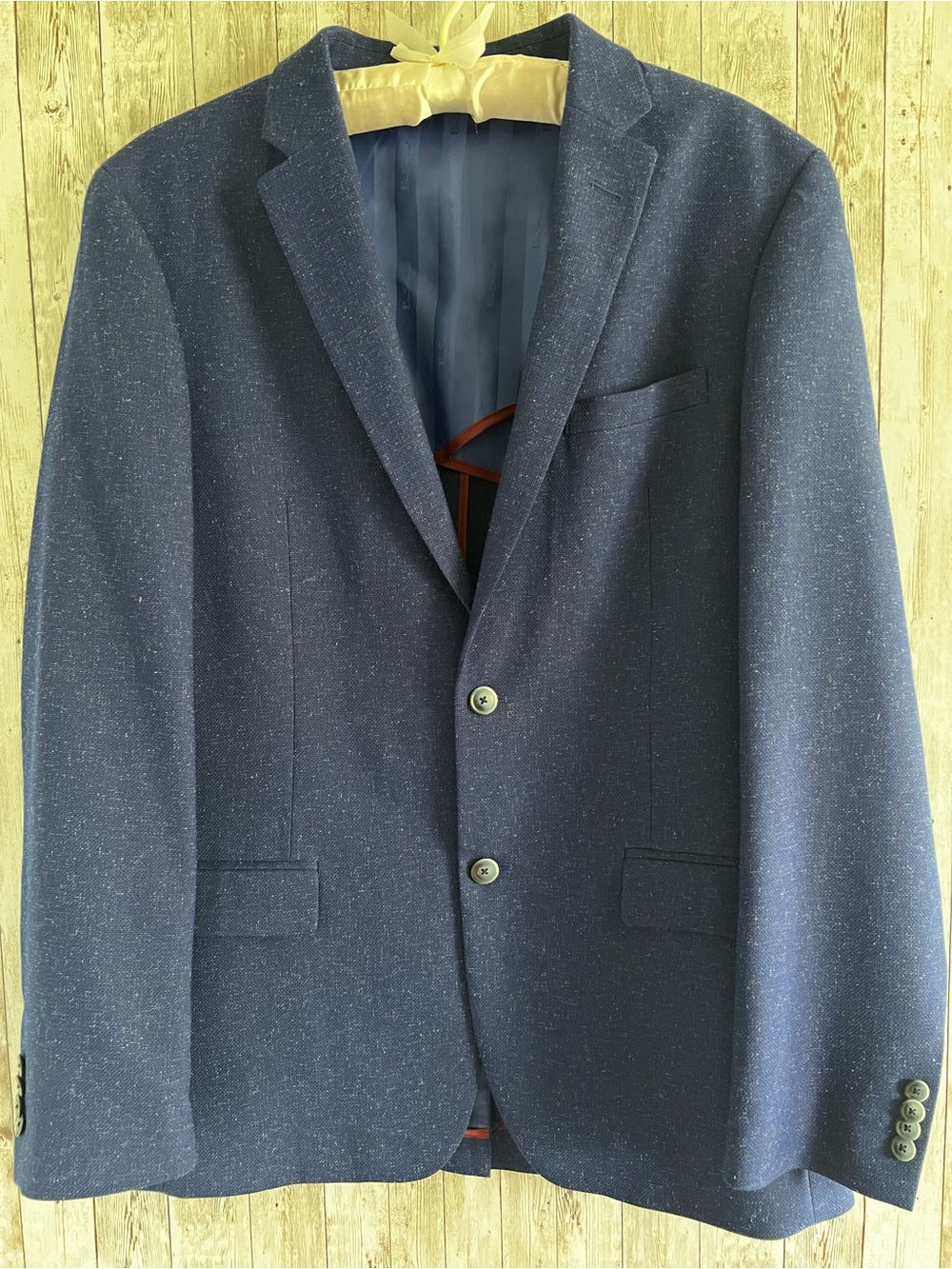 Ben Sherman Navy Speckled Textured Two-Button Sport Coat Business 42L